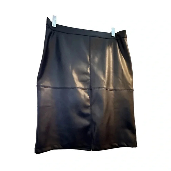 New Womens Leather Skirt, Bodycon High Waist Casual Zip PU Slim Mini - Picture 6 of 6
